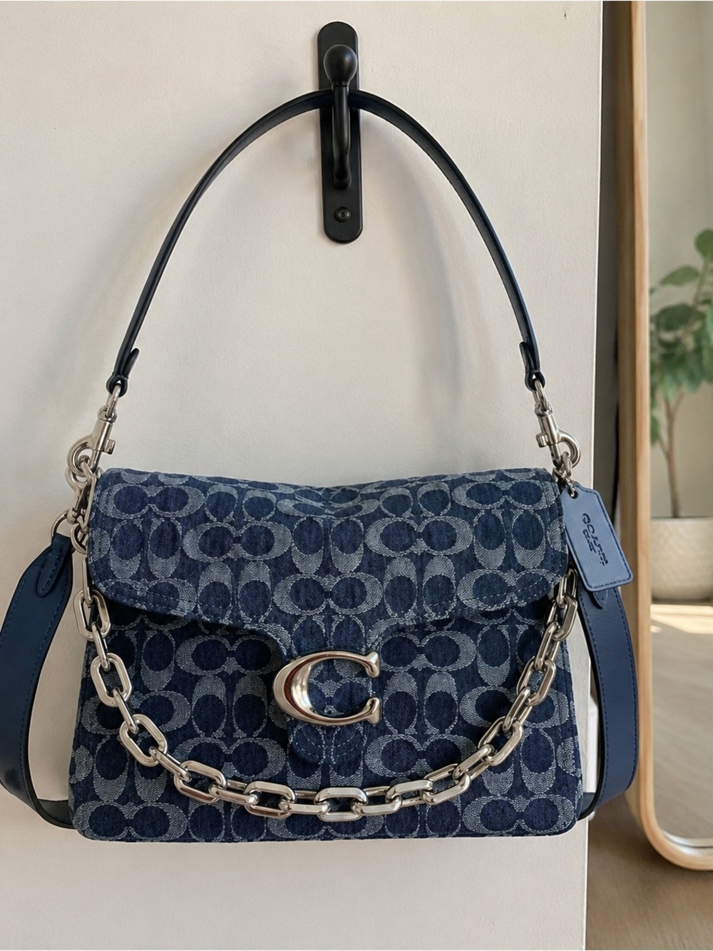 Coach Blue Signature C Flap Shoulder Bag